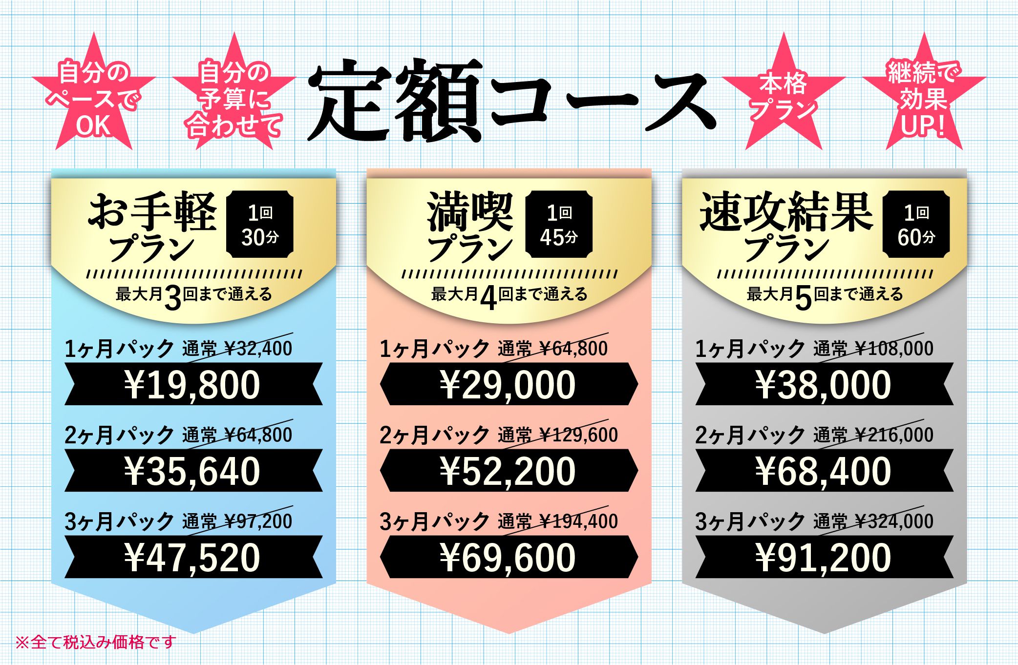 定額コースのご案内